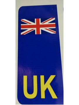 UK side badge number plate 165mm x 35mm